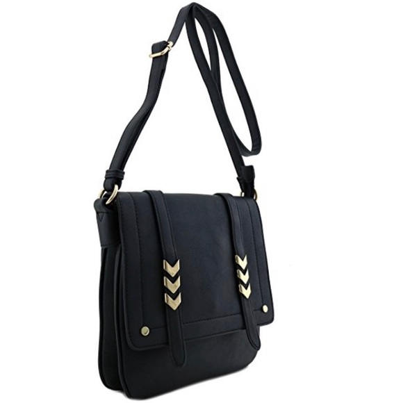 Double Compartment Large Flapover Crossbody Bag - Picture 2 of 5